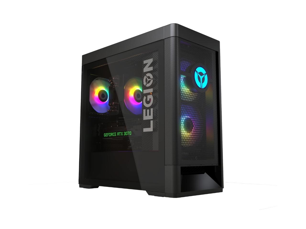 Lenovo Legion Tower 5i gaming PC on white background.